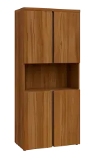 MHN 5 - 84DN kancelářská skříň, 4-dveřová/nika, 1820x800x400, ořech světlý